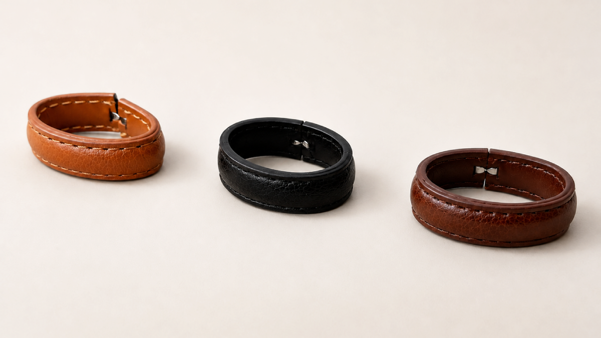 Optional Solenna belt keepers designed to hold extra belt length in place